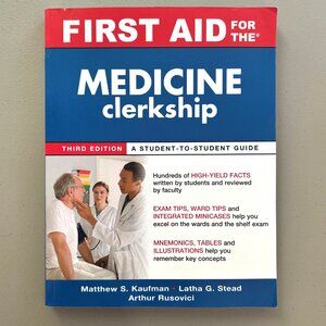 First Aid for the Medicine Clerkship Book 3rd Edition Shelf Exam Prep